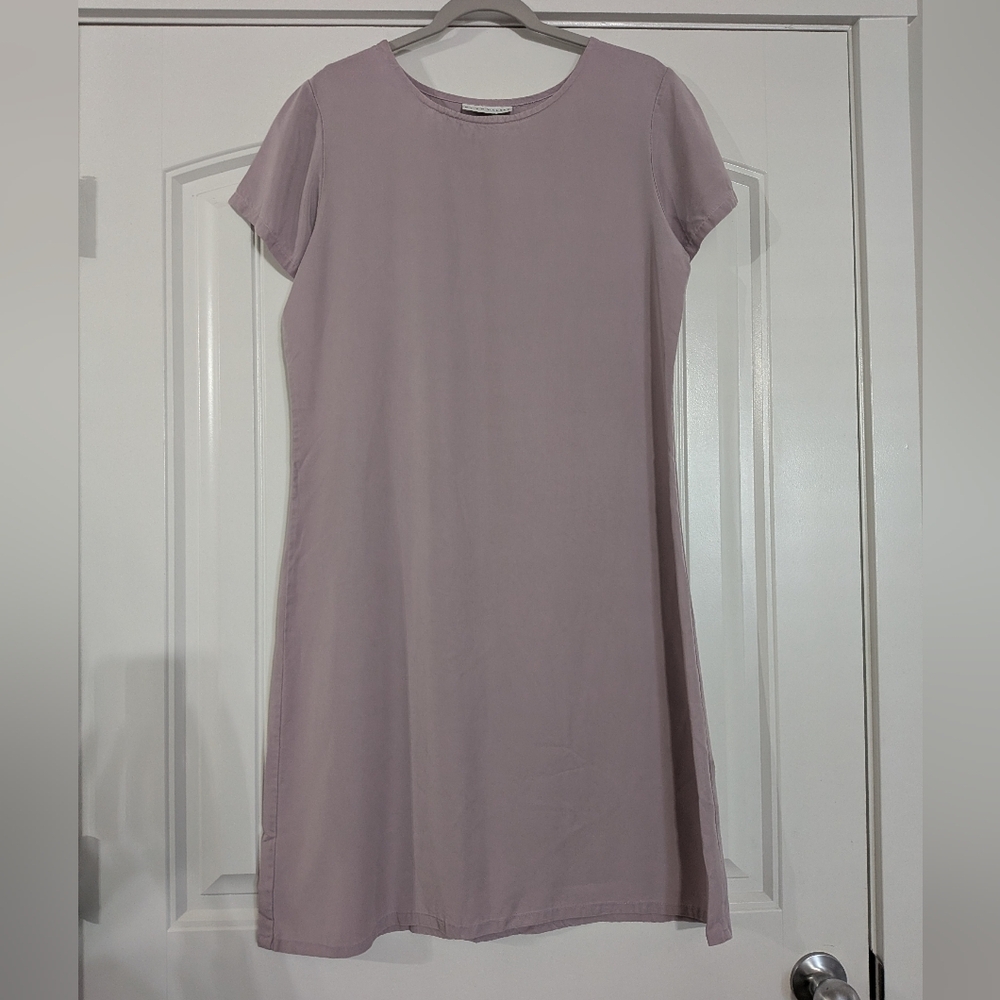 Bryn Walker Tencel Mini Short Sleeve Shirt Dress